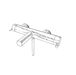 MURO TUA termostatická vanová baterie s ruční sprchou chrom M1.B2TH.CR