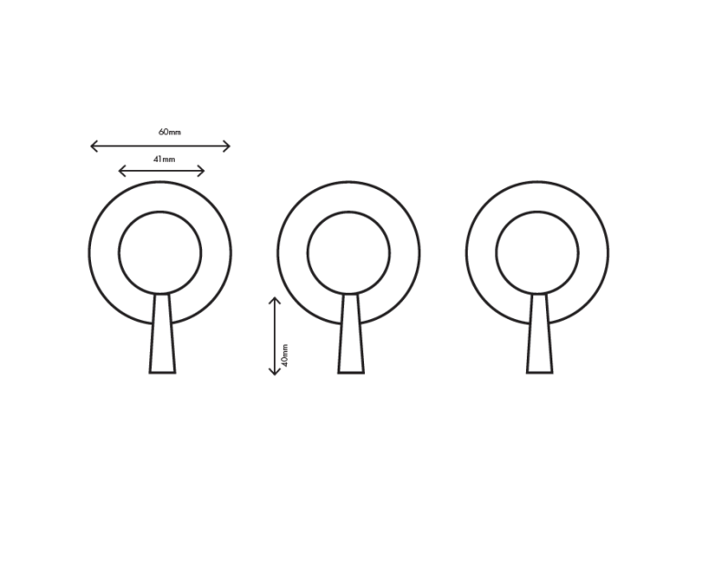 MURO TUA Nástěnná směšovací baterie se 2 uzavíracími ventily, chrom M1.B34.R.CR