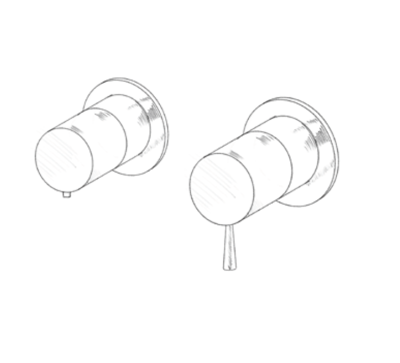 MURO TUA vestavný termostatický sprchový kohoutek s 1 výstupem chrom M1.B31T.R.CR