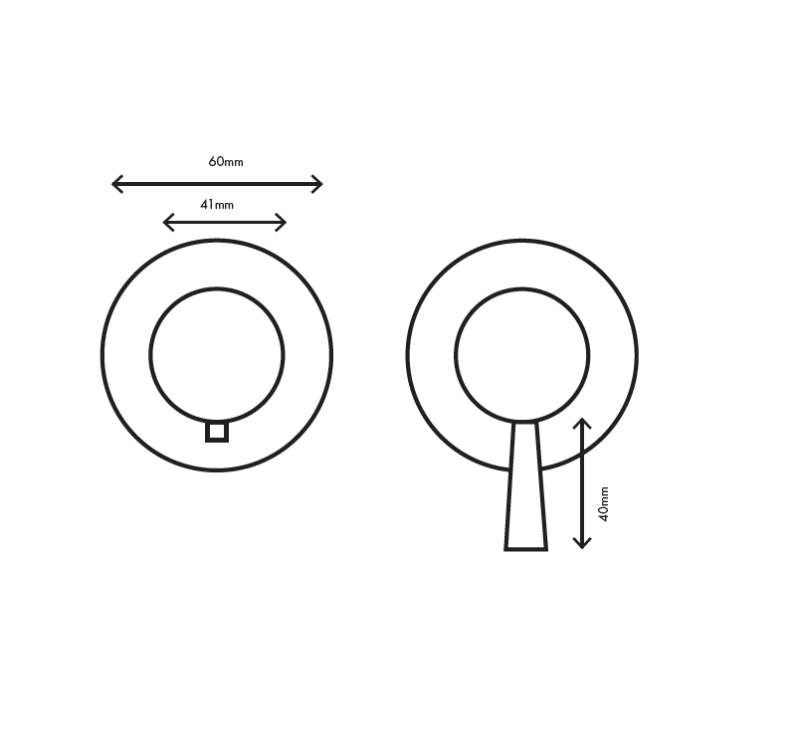 MURO TUA vestavný termostatický sprchový kohoutek se 2 výstupy chrom M1.B32T.R.CR