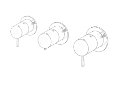 MURO TUA vestavný termostatický sprchový kohoutek se 2 uzavíracími kohoutky chrom M1.B34T.R.CR