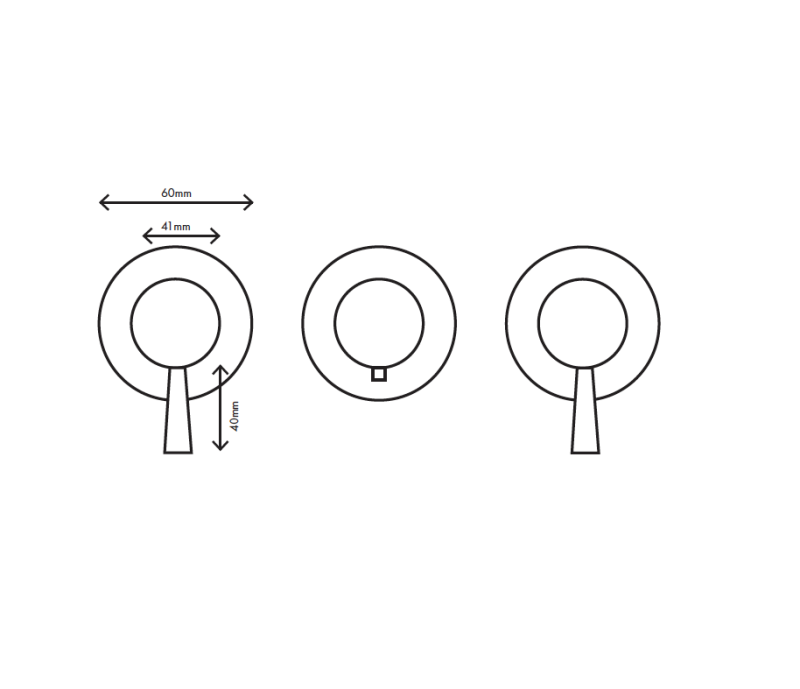 MURO TUA vestavný termostatický sprchový kohoutek se 2 uzavíracími kohoutky chrom M1.B34T.R.CR