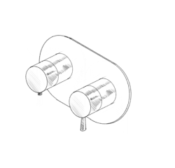 MURO TUA vestavný termostatický sprchový kohoutek se 2 výstupy chrom M1.B32T.S.CR