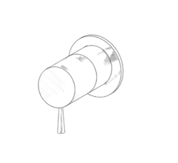 MURO TUA vestavěný 2cestný přepínač chrom M1.B32.2.CR