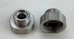 Pure.Sink Přechodová vsuvka z nerezové oceli s vnějším průměrem 3/8 (samec) a vnitřním průměrem 1/2 (samice) Sada 2 kusů PS3812-00