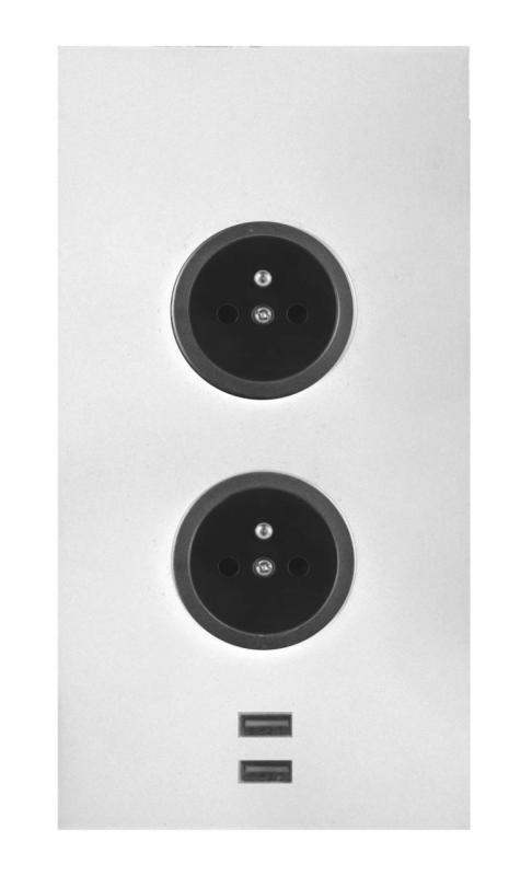 Indux Corner s 2 zásuvkami Penaarde a 2 x USB nabíječkou Bílá 1208972303