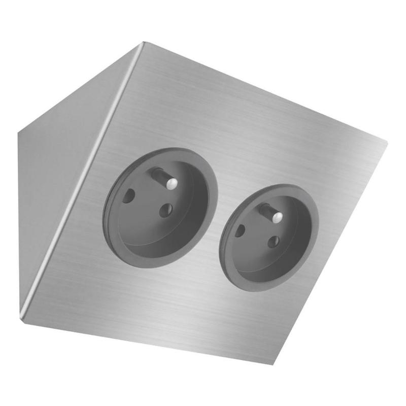 Indux Corner Energetický sloupek pro horizontální instalaci se 2 zásuvkami Penaarde RVS 1208972310