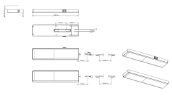 Indux Nivo kuchyňská linka LED Spot 3 W s centrálním spínačem černá 1208972331