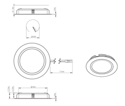 Indux Luma vestavěná kuchyně Multi Tone LED Set 3 bodová světla bílá 1208972409