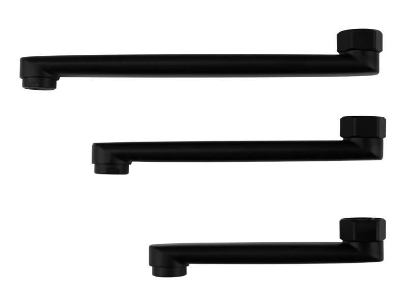 Aquanello Casa Jednopáková kuchyňská nástěnná baterie černá s výtokem 15 cm BL-1415-CS