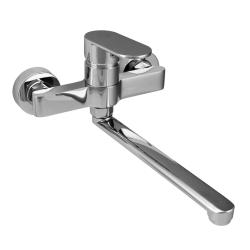 Aquanello Casa Jednootáčkový kuchyňský nástěnný kohoutek chrom s výtokem 25 cm CR-1425-CS