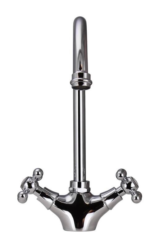Aquanello Heritage Ascot Klasická kuchyně Nostalgický kuchyňský kohoutek Chrom s kulatým výtokem CR-4003-HA