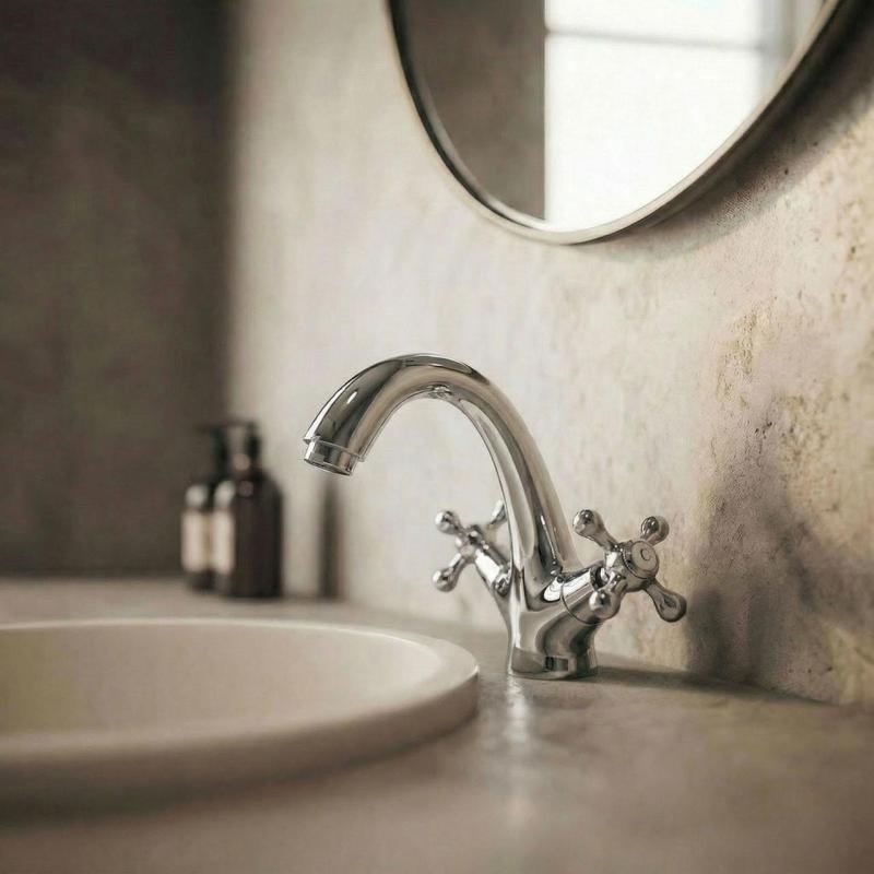 Aquanello Heritage Ascot Klasická nostalgická umyvadlová baterie Chrom CR-4101-HA