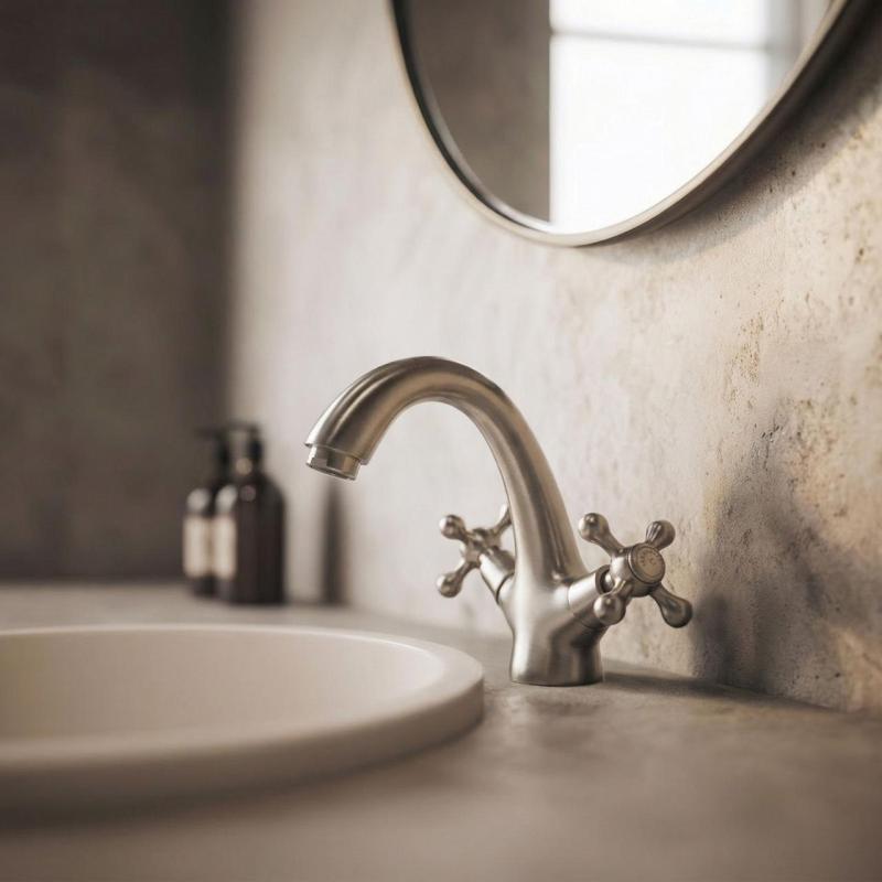 Aquanello Heritage Ascot Klasická nostalgická umyvadlová baterie z nerezové oceli NB-4101-HA