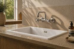 Aquanello Heritage Ascot Klasická kuchyňská nástěnná baterie s horním výtokem, chrom CR-4110-HA