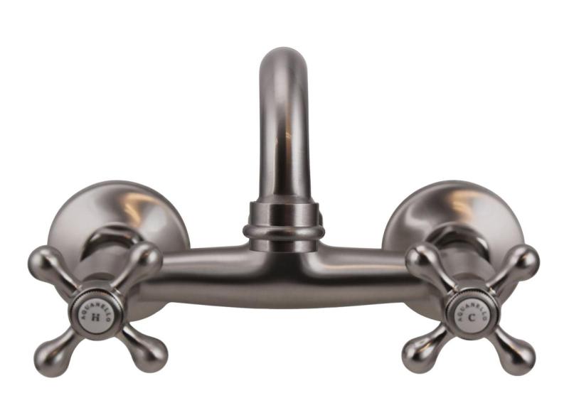 Aquanello Heritage Ascot Klasický kuchyňský nástěnný kohoutek s horním výtokem z nerezové oceli NB-4110-HA