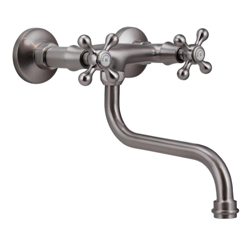 Aquanello Heritage Ascot Klasický kuchyňský nástěnný kohoutek z nerezové oceli NB-4111-HA