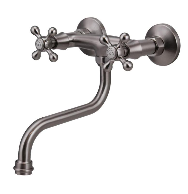Aquanello Heritage Ascot Klasický kuchyňský nástěnný kohoutek z nerezové oceli NB-4111-HA