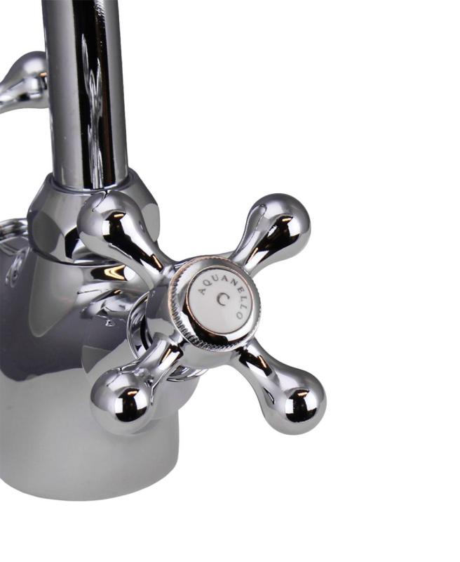 Aquanello Heritage Ascot Klasická kuchyně Nostalgický kuchyňský kohoutek Chrom CR-4004-HA