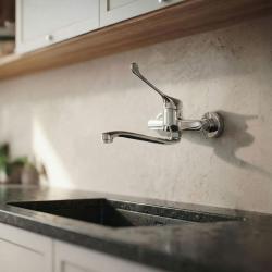 Aquanello Medic Kuchyňský nástěnný kohoutek s dlouhou rukojetí, chrom CR-1005-MD