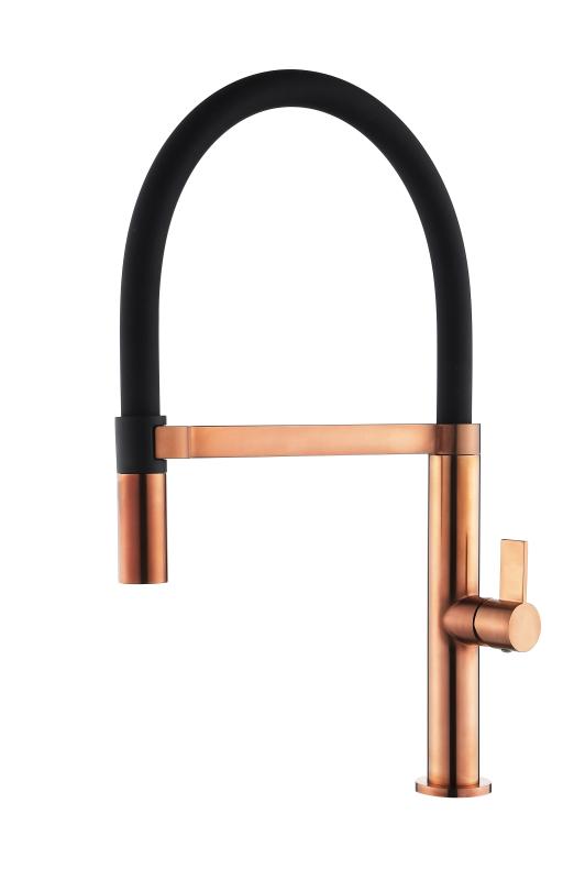 Ausmann Mosel Kombinovaná sada dřezu PVD měď 50 x 40 cm s kuchyňskou baterií, dávkovačem mýdla a rohožkou 1208972563