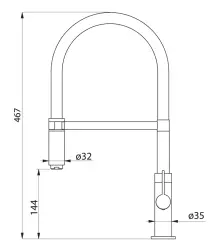Ausmann Lavea Chrom Kuchyňská baterie s otočným a ohebným výtokem 1208972568