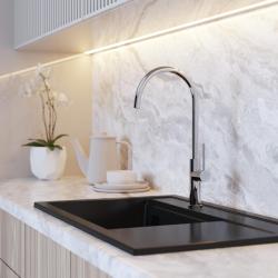 Graniteland Vira Slim Kuchyňská baterie, chrom, s otočným výtokem 1208972625