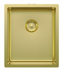 Pure.Sink Comfort Zlatý dřez s PVD povrchovou úpravou, rozměry 34 x 40 cm, pro vestavbu, zapuštěnou montáž i povrchovou montáž, PCM3440-60