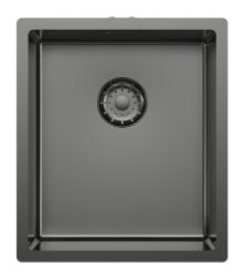 Pure.Sink Comfort Umývadlo PVD Gun Metal 34 x 40 cm, pro montáž pod desku, do desky a na desku, PCM3440-61