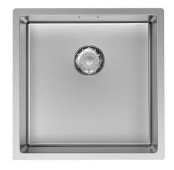 Pure.Sink Comfort Nerezový dřez 40 × 40 cm, poloměr 10 mm, pro vestavbu, montáž na desku a nástavbu PCM4040-02