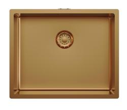 Pure.Sink Comfort Měděný dřez s PVD povrchovou úpravou, rozměry 50 × 40 cm, poloměr 10 mm, pro montáž pod desku, do desky a na desku, PCM5040-62