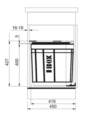 Franke Sorter Solo 45 otočný odpadkový systém na dveře 40 litrů s uhlíkovým filtrem 1210307565