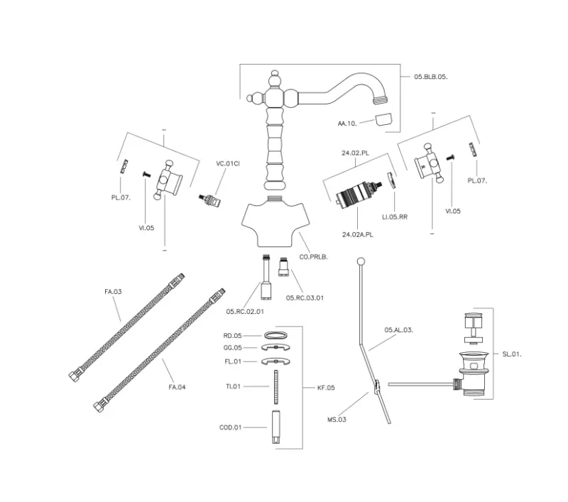 Huber Victorian Termostatická Umyvadlová Baterie Chrom VTT5201021