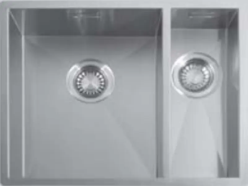 ABK Baronga jeden a půl 1,5 nerezový dřez 34x40+15x40cm podstavba BAR3415f