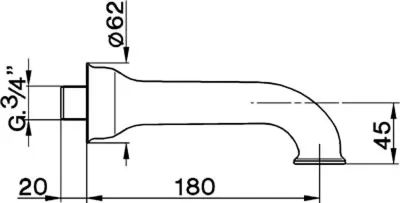 Cisal Arcana Keramický Výtok Chrom 180mm R00024121